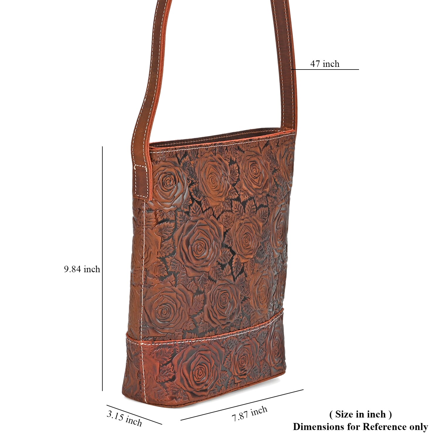 Buy Italy Retro Noble Collection Brown Distressed Genuine Leather Crossbody Bag with 47 Inch Shoulder Strap, Floral Embossed Ladies Purse Handbag With Adjustable Detachable Strap at ShopLC. Buy Italy Retro Noble Collection Brown Distressed Genuine Leather Crossbody Bag with 47 Inch Shoulder Strap, Floral Embossed Ladies Purse Handbag With Adjustable Detachable Strap at ShopLC.