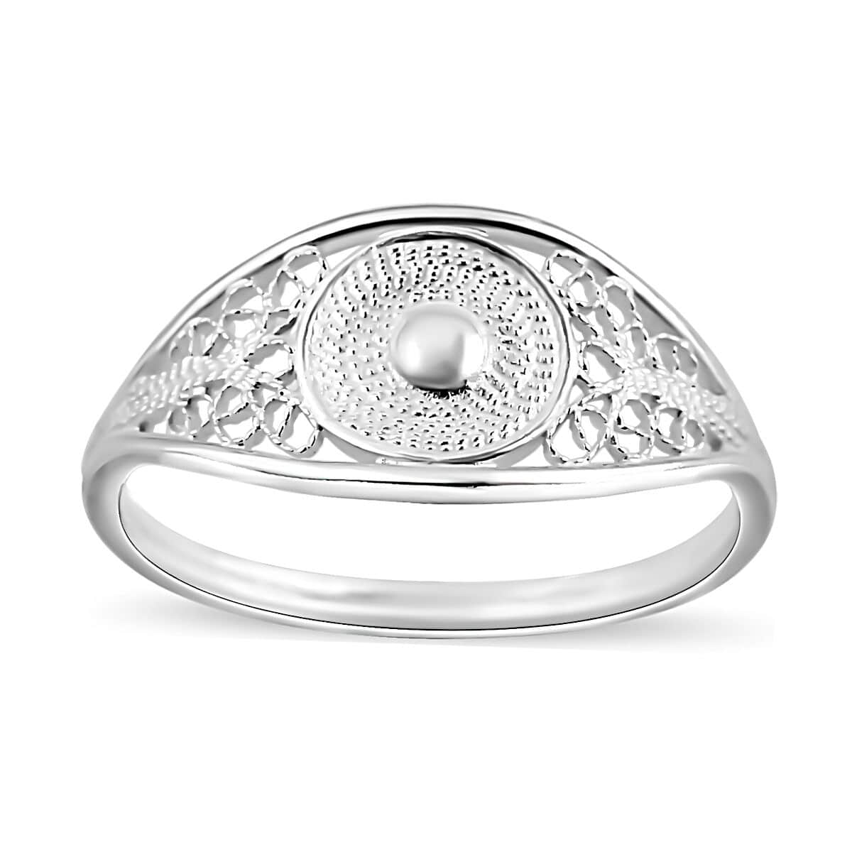 Buy Artistry Tarakashi Collection Sterling Silver Filigree Ring (Size ...