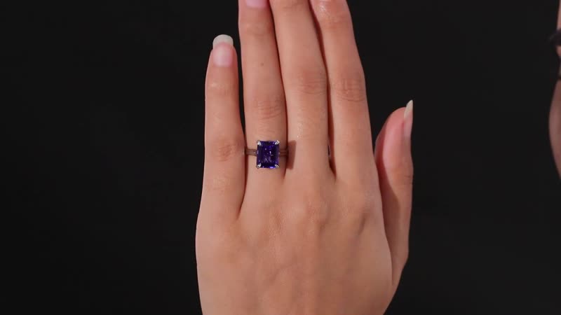 Certified Rhapsody 950 Platinum AAAA Tanzanite and E-F VS2 Diamond Solitaire Ring (Size 9.0) 5.85 Grams 5.00 ctw