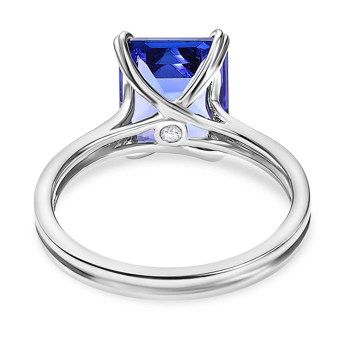 Rhapsody AAAA Tanzanite and E-F VS2 Diamond 5.00 ctw Solitaire Ring in 950 Platinum (Size 8.0) 5.85 Grams image number 4