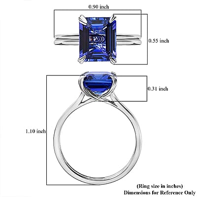 Rhapsody AAAA Tanzanite and E-F VS2 Diamond 5.00 ctw Solitaire Ring in 950 Platinum (Size 10.0) 5.85 Grams