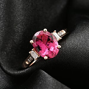 Certified & Appraised Iliana 18K Rose Gold AAA Ouro Fino Rubellite and G-H I2 Diamond Ring (Size 6.0) 2.25 ctw