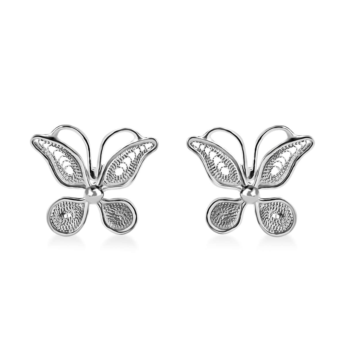 Artistry Tarakashi Collection Sterling Silver Butterfly Earrings 2 Grams image number 0