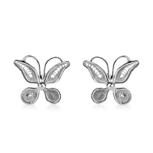 Artistry Tarakashi Collection Sterling Silver Butterfly Earrings 2 Grams