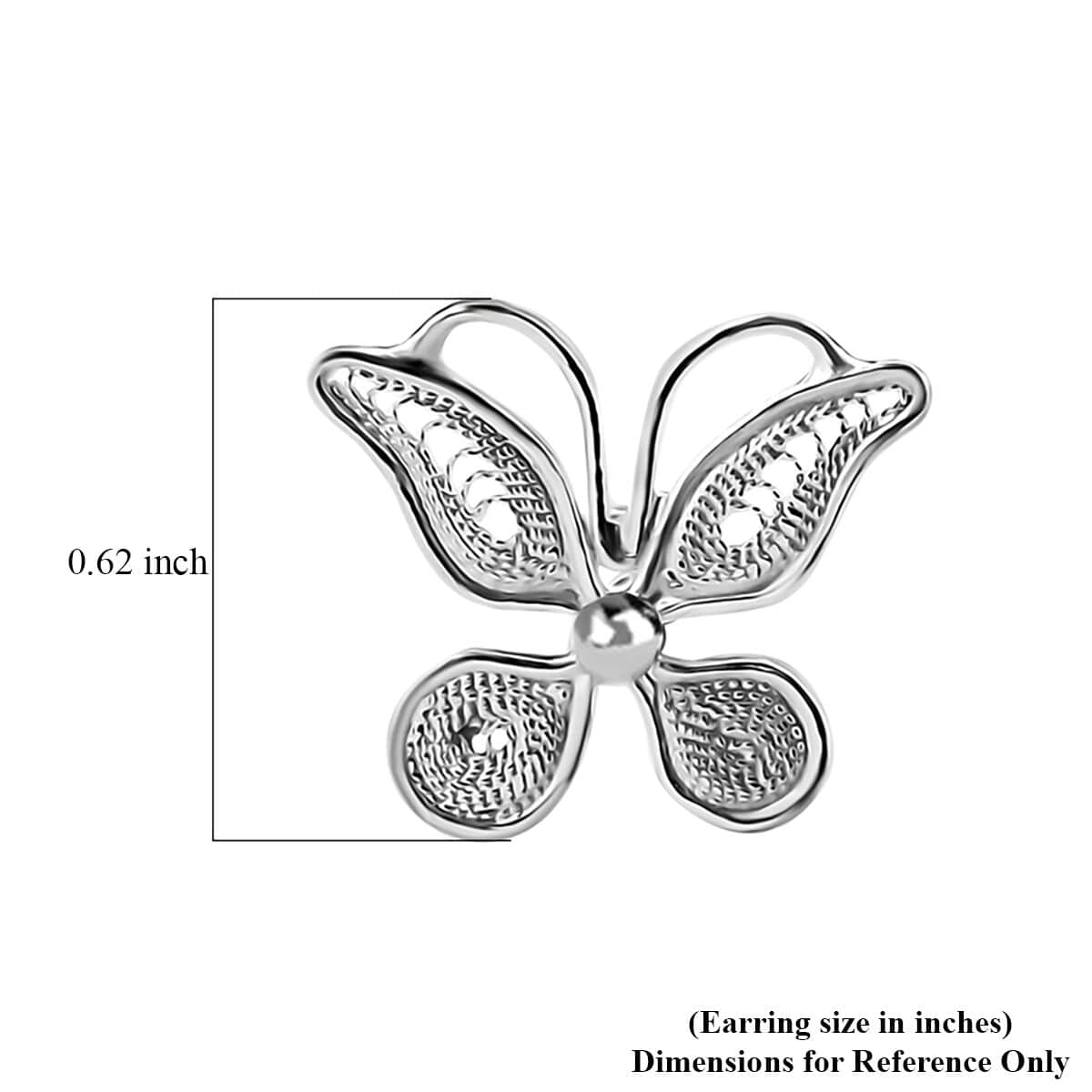 Artistry Tarakashi Collection Sterling Silver Butterfly Earrings 2 Grams image number 4