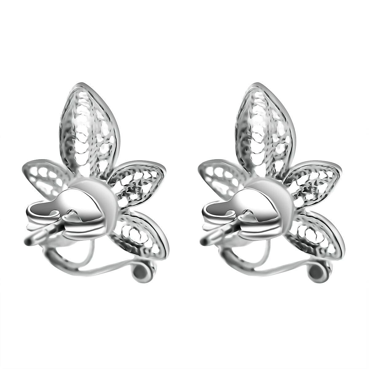 Artistry Tarakashi Collection Sterling Silver Floral Earrings 2.52 Grams
