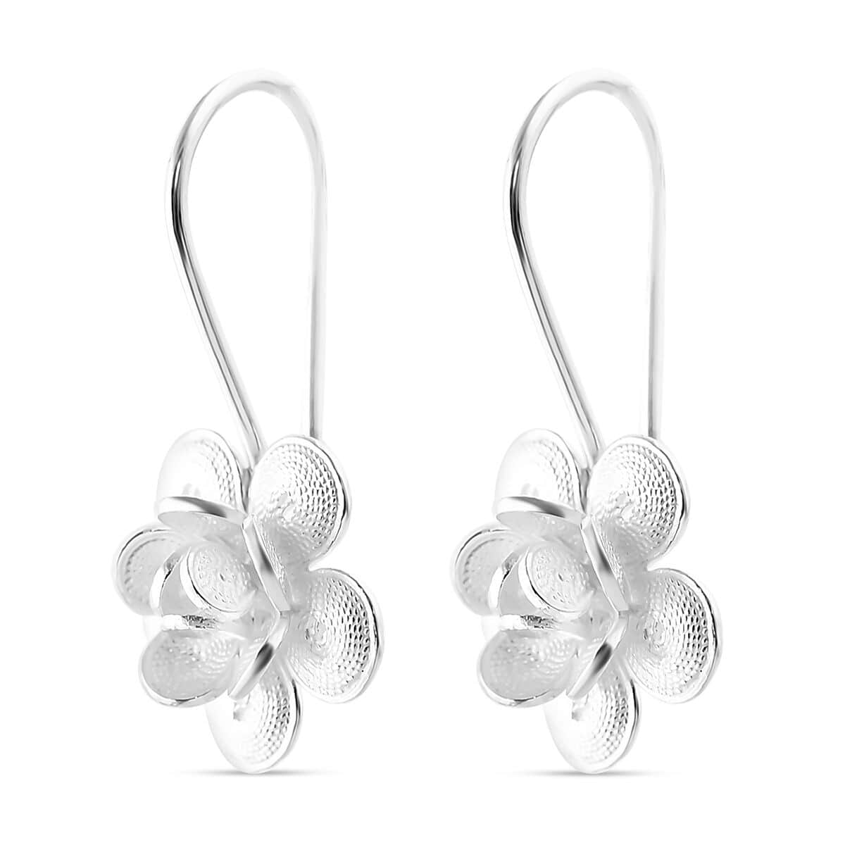 Artistry Tarakashi Collection Sterling Silver Floral Earrings 2.65 Grams image number 3