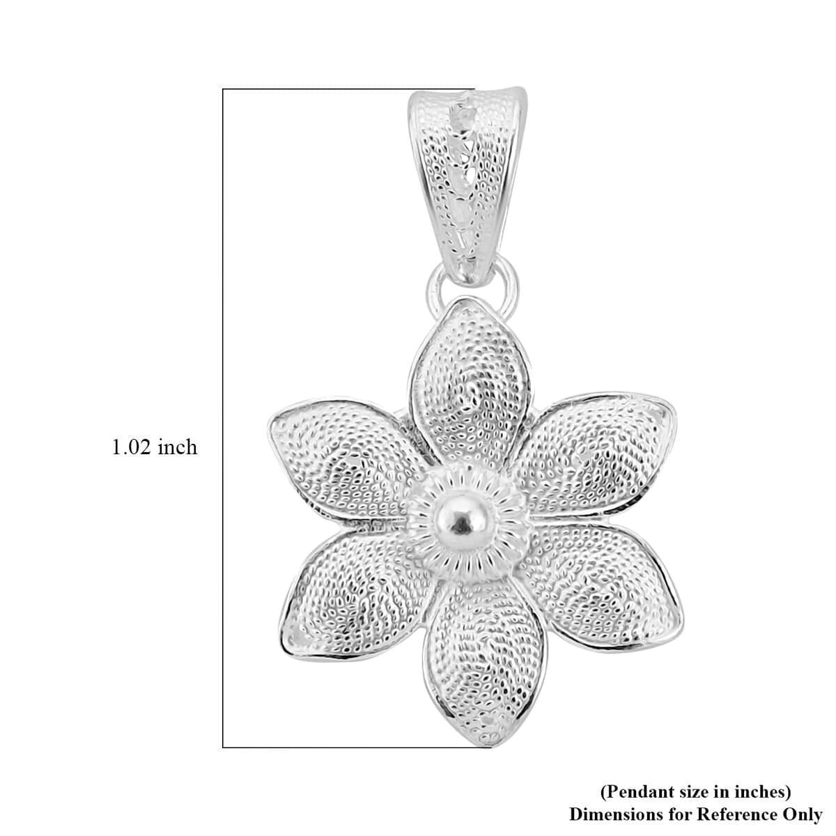 Artistry Tarakashi Collection Sterling Silver Floral Pendant 1.85 Grams image number 5