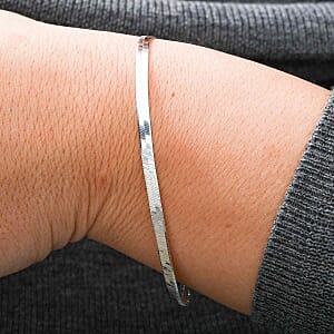 Bracelet in Rhodium Over Sterling Silver (7 In)