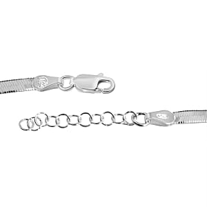 Bracelet in Rhodium Over Sterling Silver (7 In)