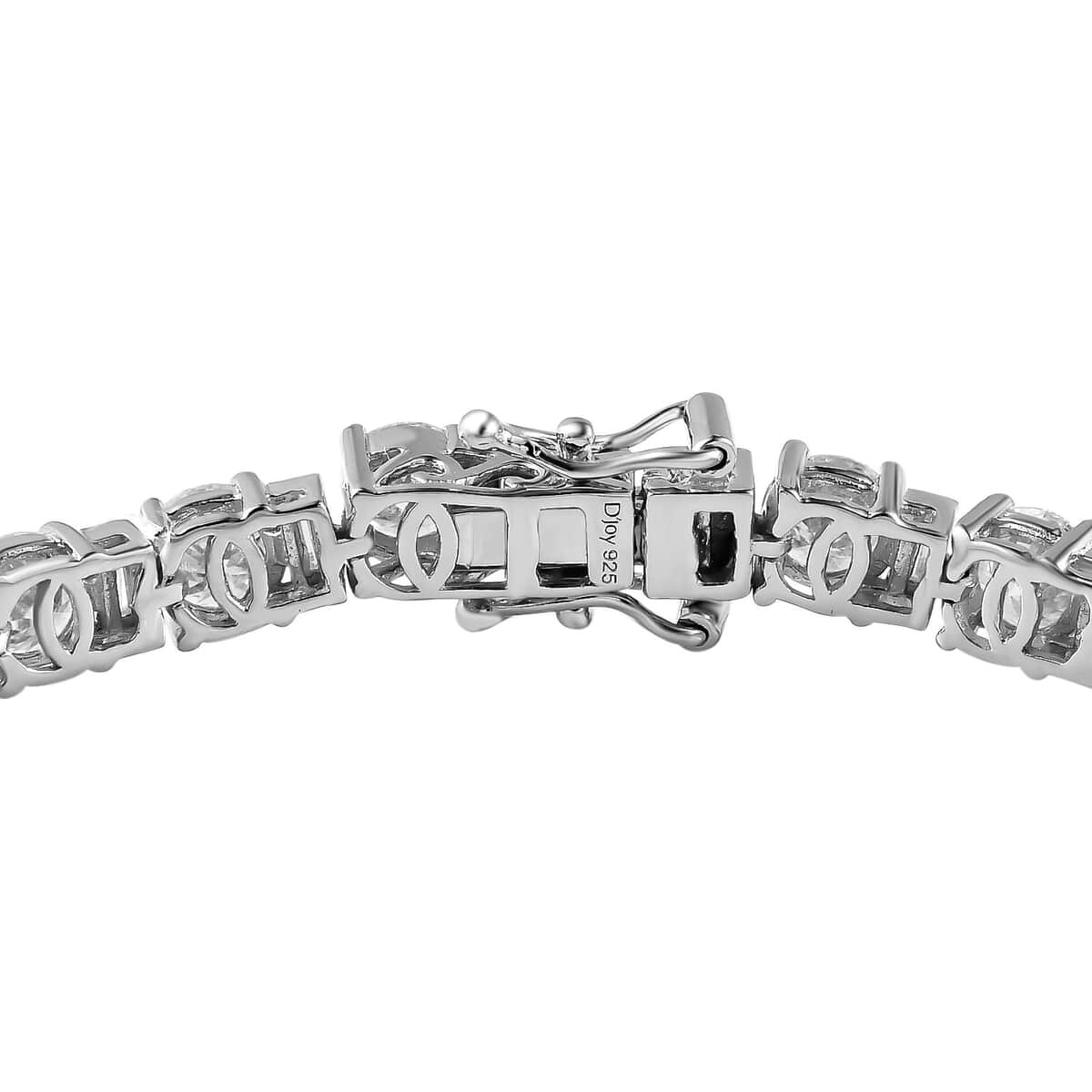 Moissanite Tennis Bracelet in Platinum Over Sterling Silver (7.25 In) 12.10 ctw image number 3