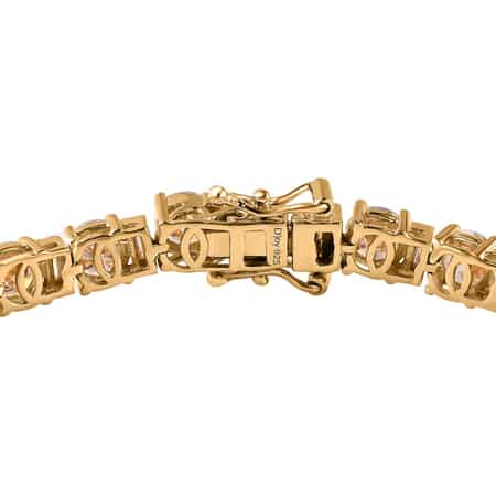 Buy Moissanite Bracelet in Vermeil Yellow Gold Over Sterling Silver (7.25  In) 12.10 ctw at