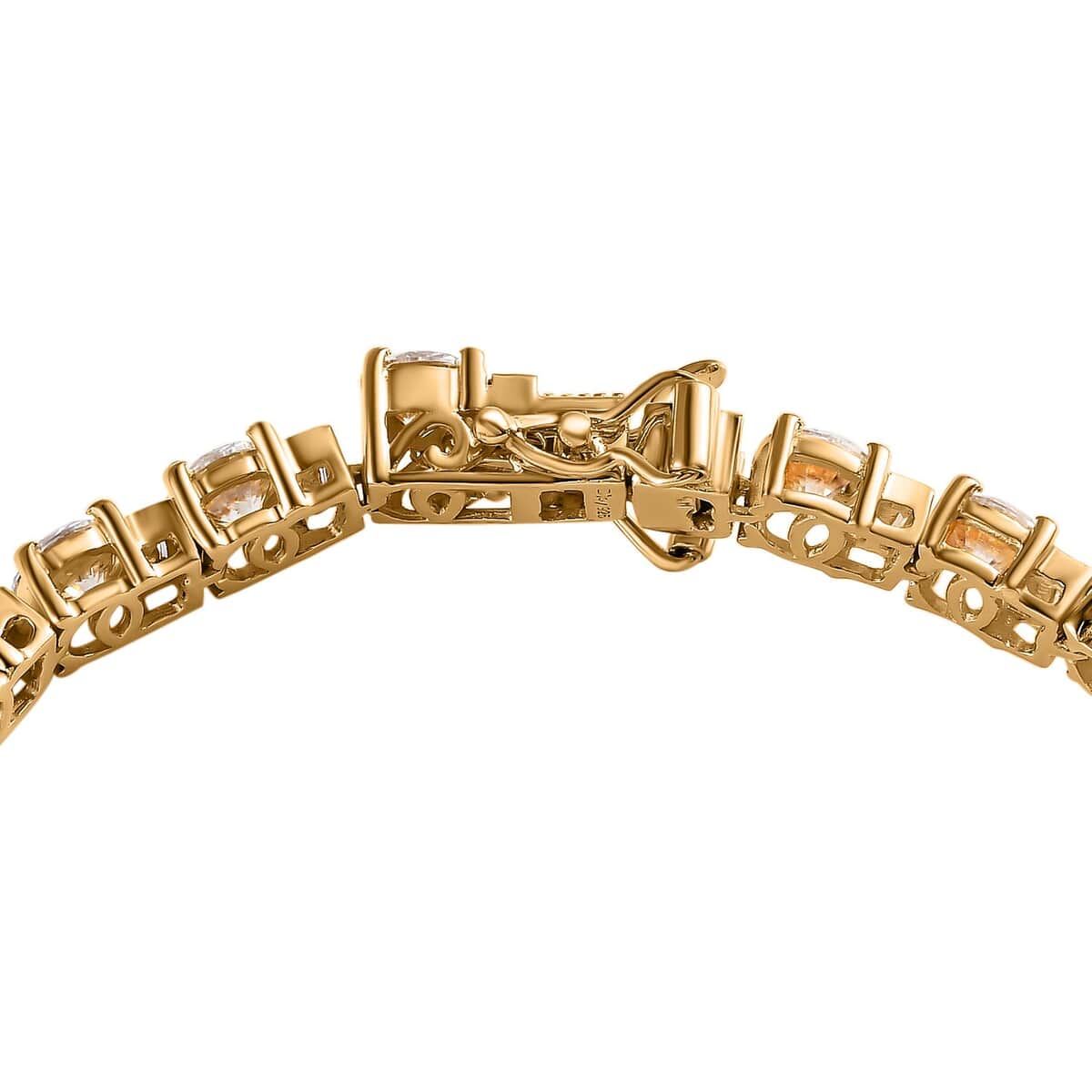 Moissanite Tennis Bracelet in Vermeil Yellow Gold Over Sterling Silver (6.50 In) 10.75 ctw image number 3