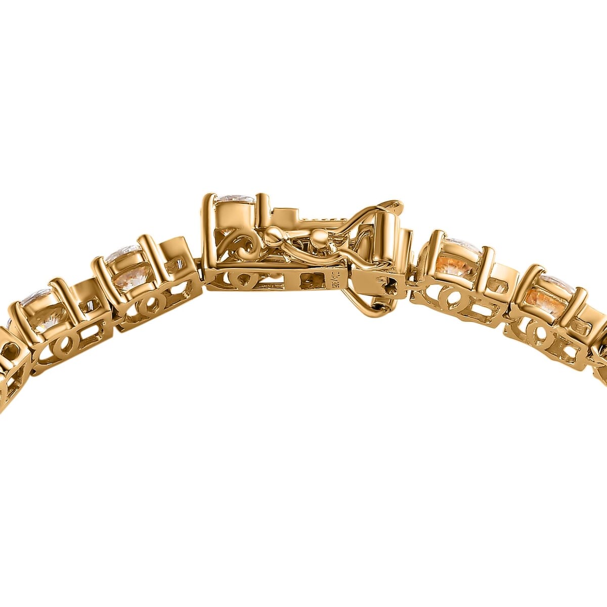 Moissanite Tennis Bracelet in Vermeil Yellow Gold Over Sterling Silver (8.00 In) 13.50 ctw image number 3