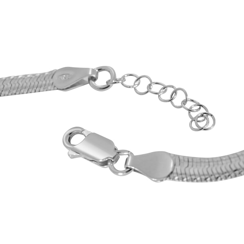 Bracelet in Rhodium Over Sterling Silver (7.0-8.0In) 4.02 Grams