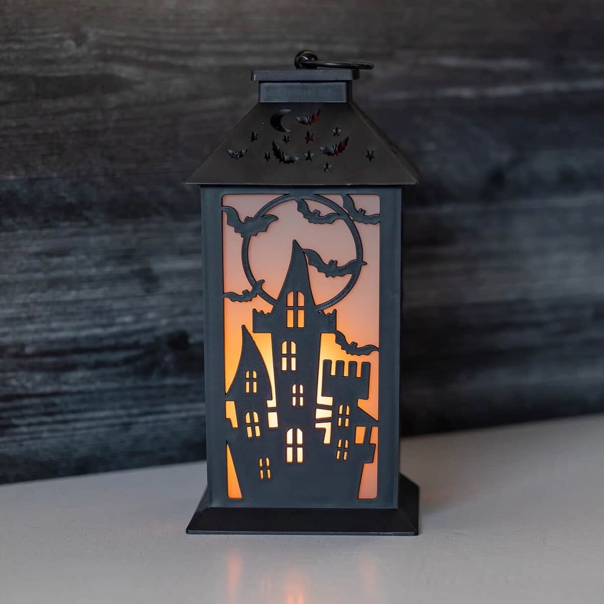 Halloween-Battery Operated Flame Effect Halloween Lantern image number 3