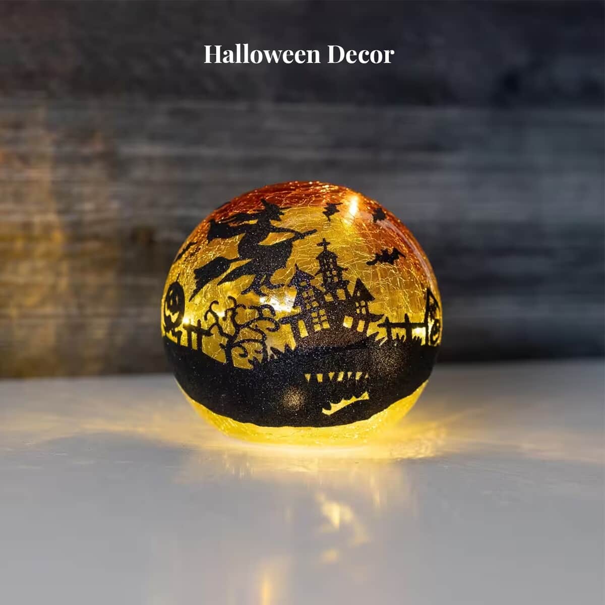 Halloween-Battery Operated Halloween Glass Globe image number 3