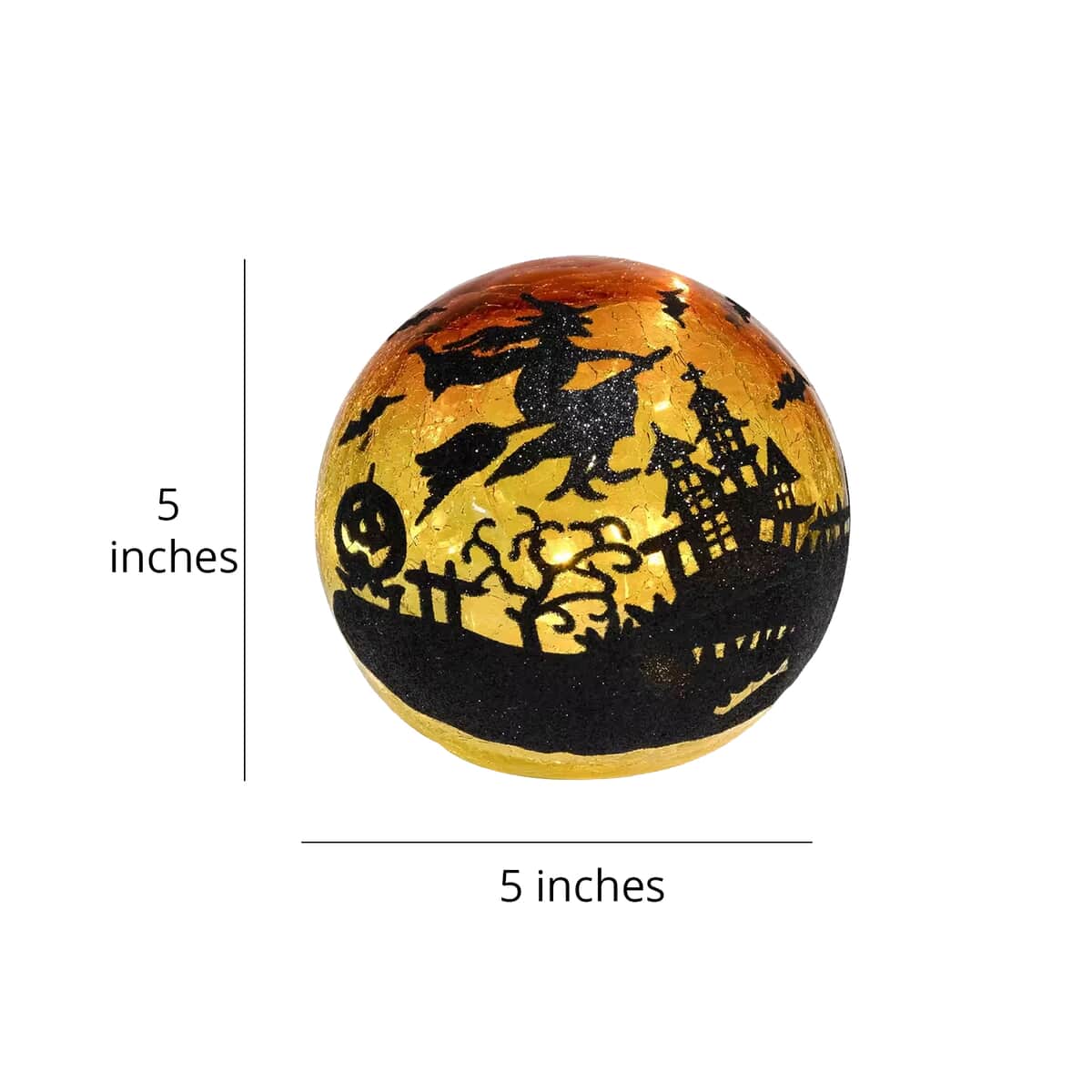 Halloween-Battery Operated Halloween Glass Globe image number 4