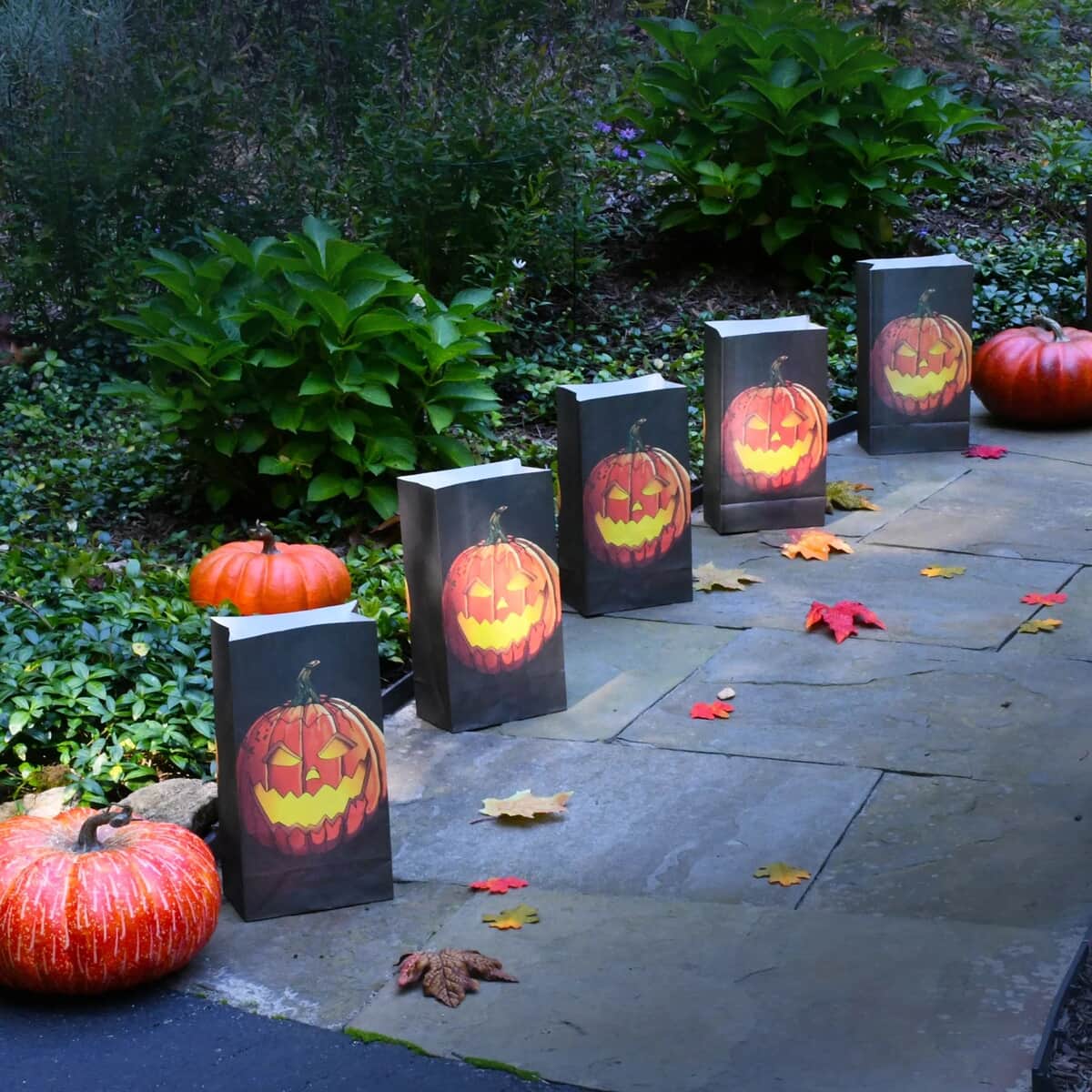 Halloween-Paper Luminaria Bags, Jack O’ Lantern – Set of 24 image number 2