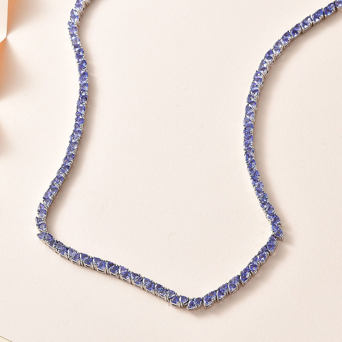 Tanzanite Tennis Necklace (18 Inches) in Platinum Over Sterling Silver 17.30 ctw image number 1