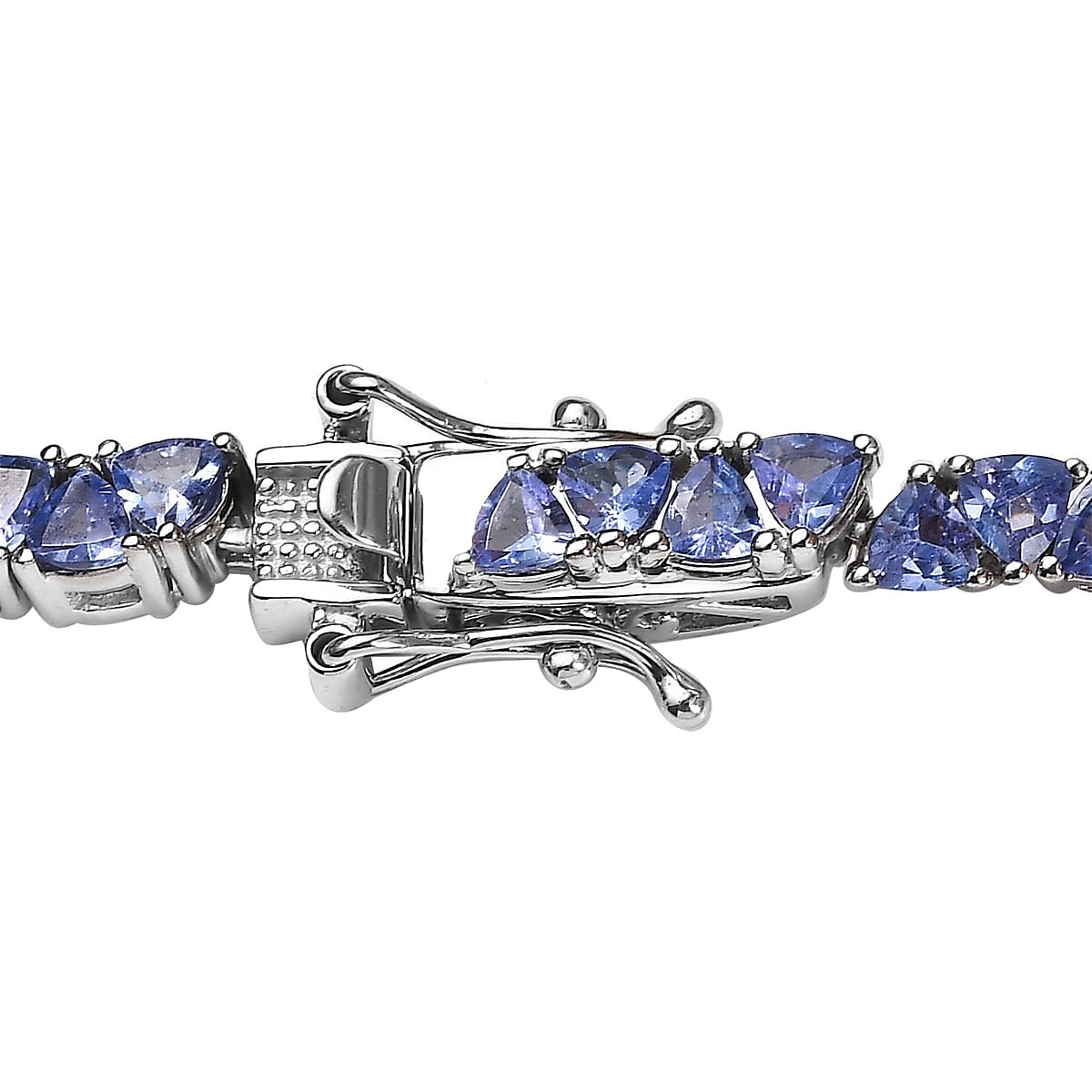 Tanzanite Tennis Necklace (18 Inches) in Platinum Over Sterling Silver 17.30 ctw image number 4