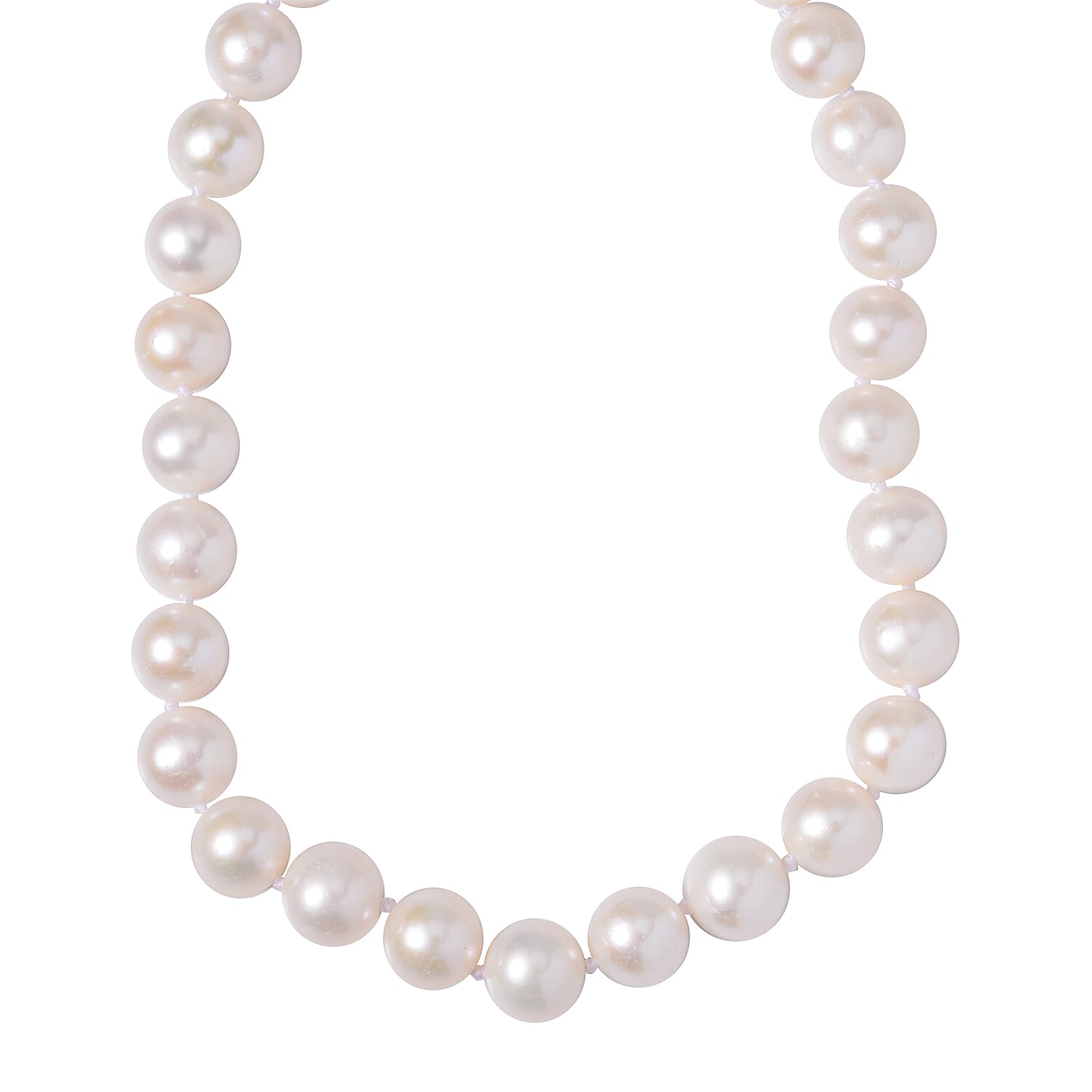 Buy Freshwater Pearl 8-9mmm Necklace 18-21 Inches in Rhodium