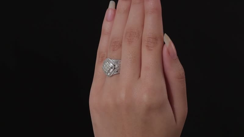 Doorbuster Diamond Ring in Platinum Over Sterling Silver (Size 10.0) 1.50 ctw