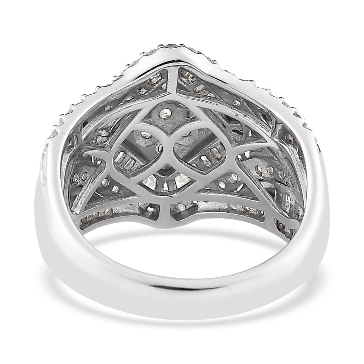 Doorbuster Diamond Ring in Platinum Over Sterling Silver (Size 10.0) 1.50 ctw image number 4