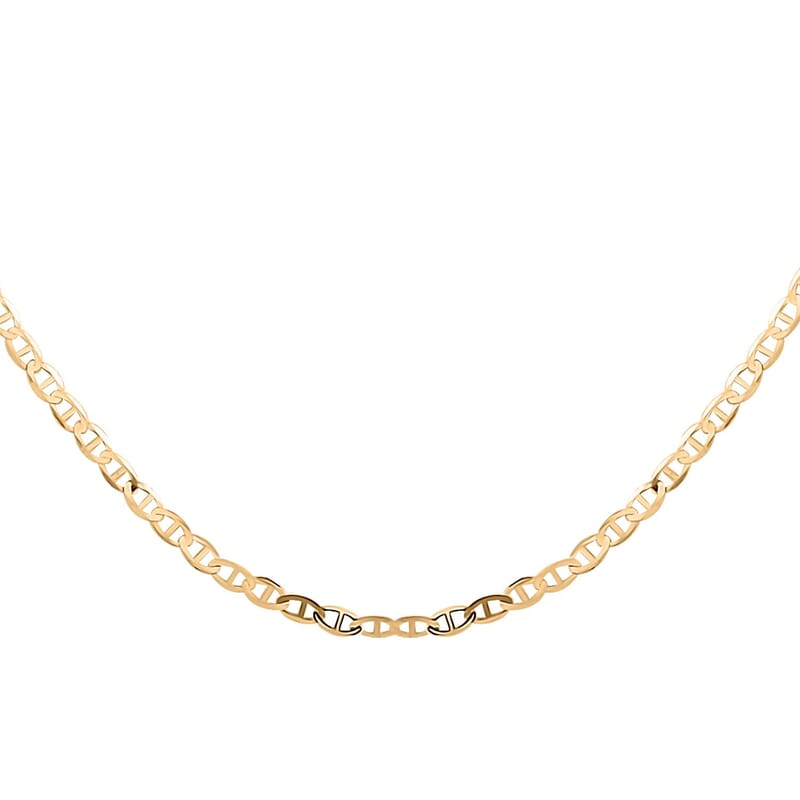 10K Yellow Gold 1.5mm Mariner Chain Necklace 18 Inches 0.90 Grams