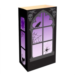 Halloween-Paper Luminaria Bags, Haunted Window – Set of 24
