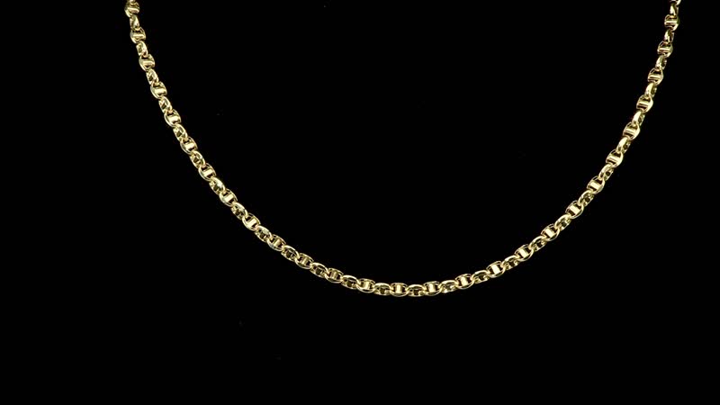 14K Yellow Gold 4.15mm Filk Chain Necklace 22 Inches 8.25 Grams