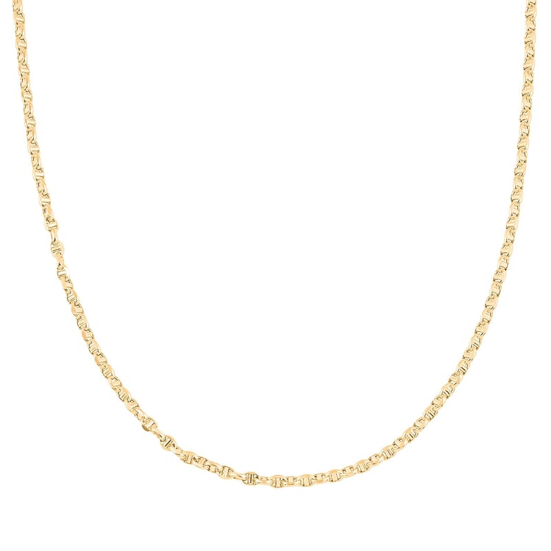 14K Yellow Gold 4.15mm Filk Chain Necklace 22 Inches 8.25 Grams