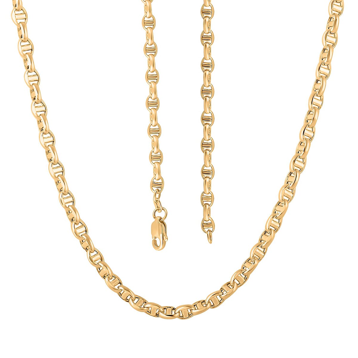 14K Yellow Gold 4.15mm Filk Chain Necklace 24 Inches 9 Grams image number 4