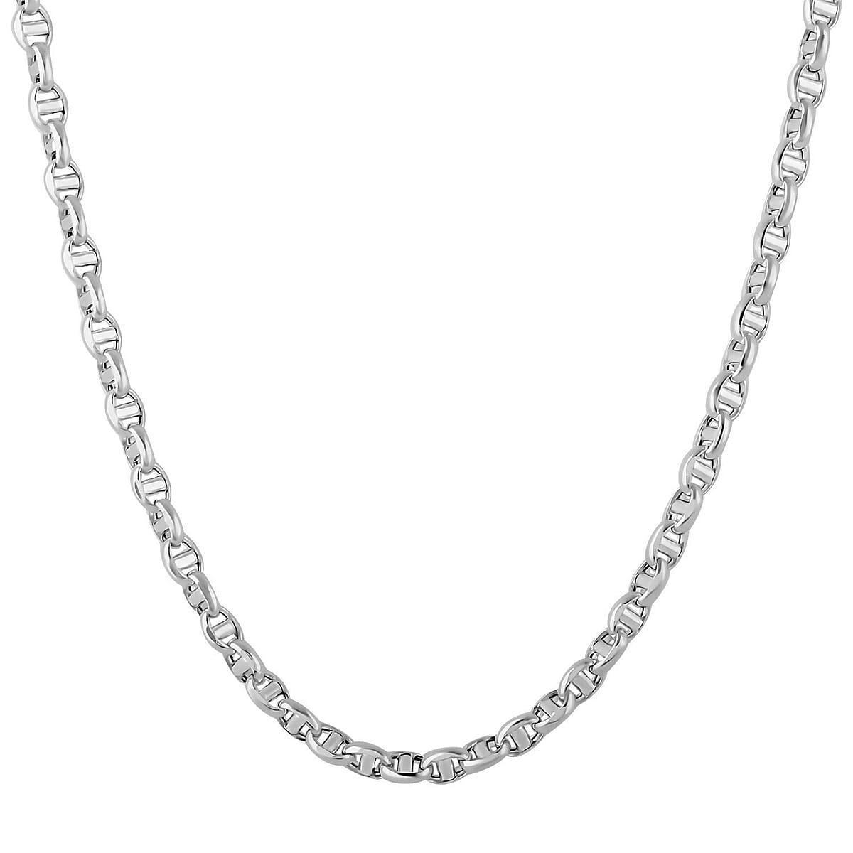 14K White Gold 4.15mm Filk Chain Necklace 22 Inches 8.4 Grams (Del. in 7-10 Days) image number 2