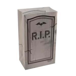 Halloween-Plastic Luminaria Bags, Tombstone – Set of 12