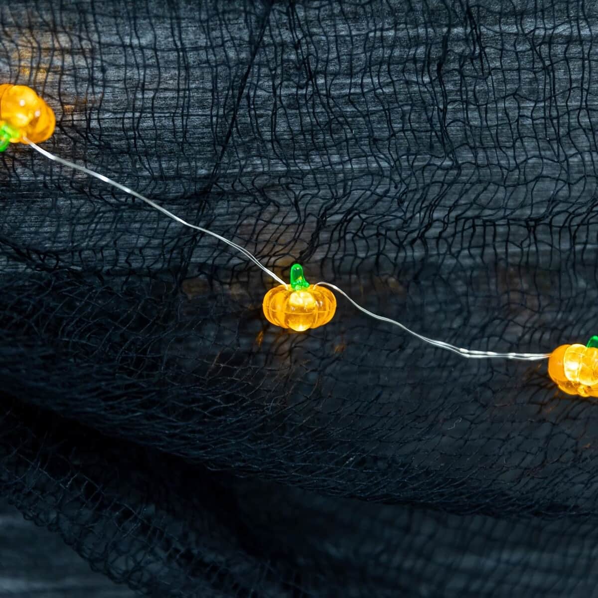 Halloween-Battery Operated String Lights with Pumpkin Motifs image number 2