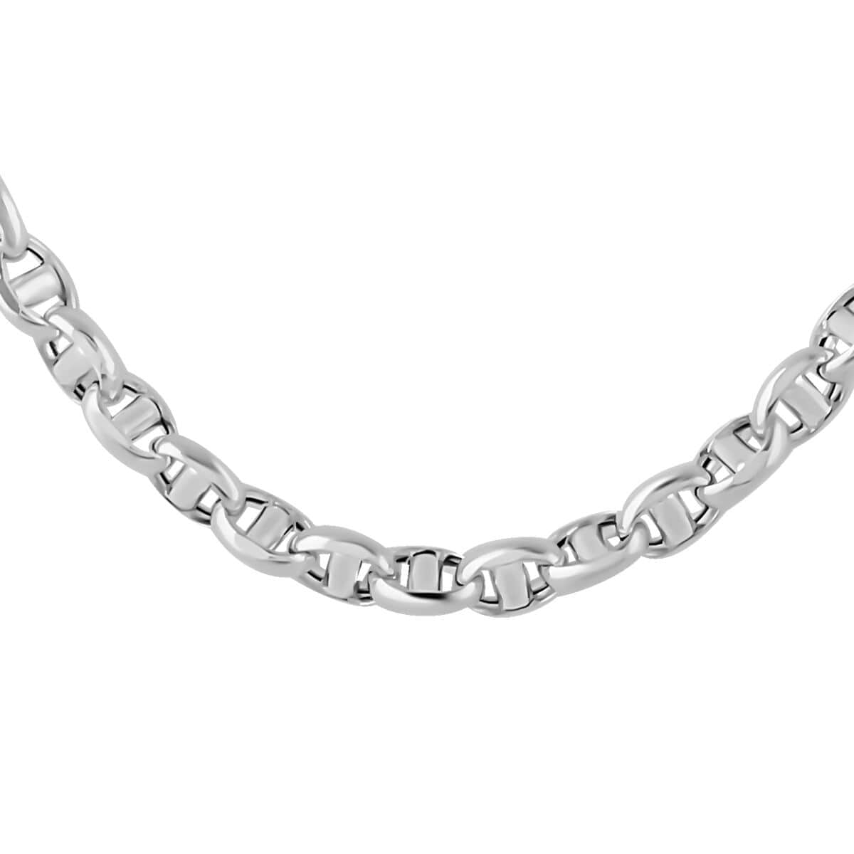 14K White Gold 4.15mm Filk Chain Necklace 24 Inches 9.15 Grams image number 0