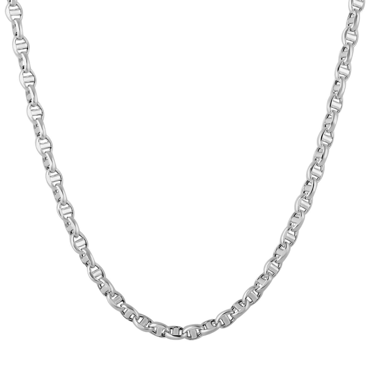 14K White Gold 4.15mm Filk Chain Necklace 24 Inches 9.15 Grams image number 2