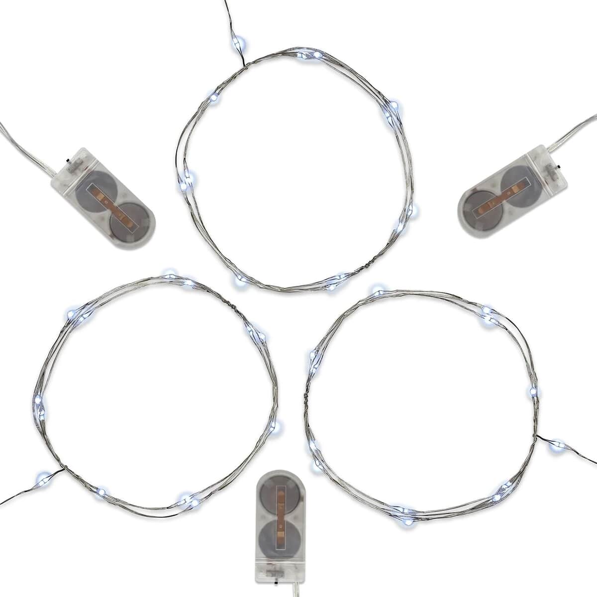 Halloween-Battery Operated Cool White LED Fairy String Lights- Set of 3 image number 0