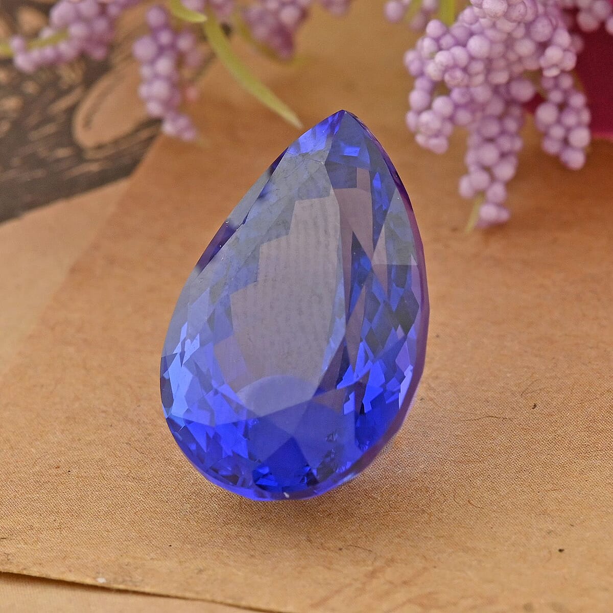 Certified & Appraised AAAA Tanzanite (Pear Free Size) 17.00 ctw image number 1
