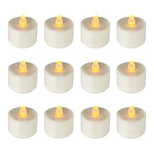 Halloween-Battery Powered Amber LED Tealights 12 Lights