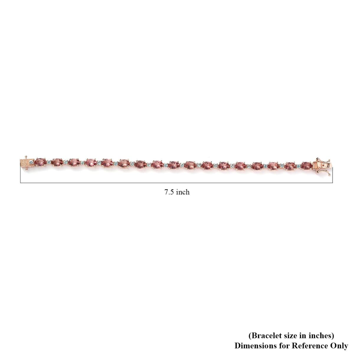 Premium Blush Apatite and Blue Apatite Bracelet in Vermeil Rose Gold Over Sterling Silver (7.25 In) 15.65 ctw image number 4