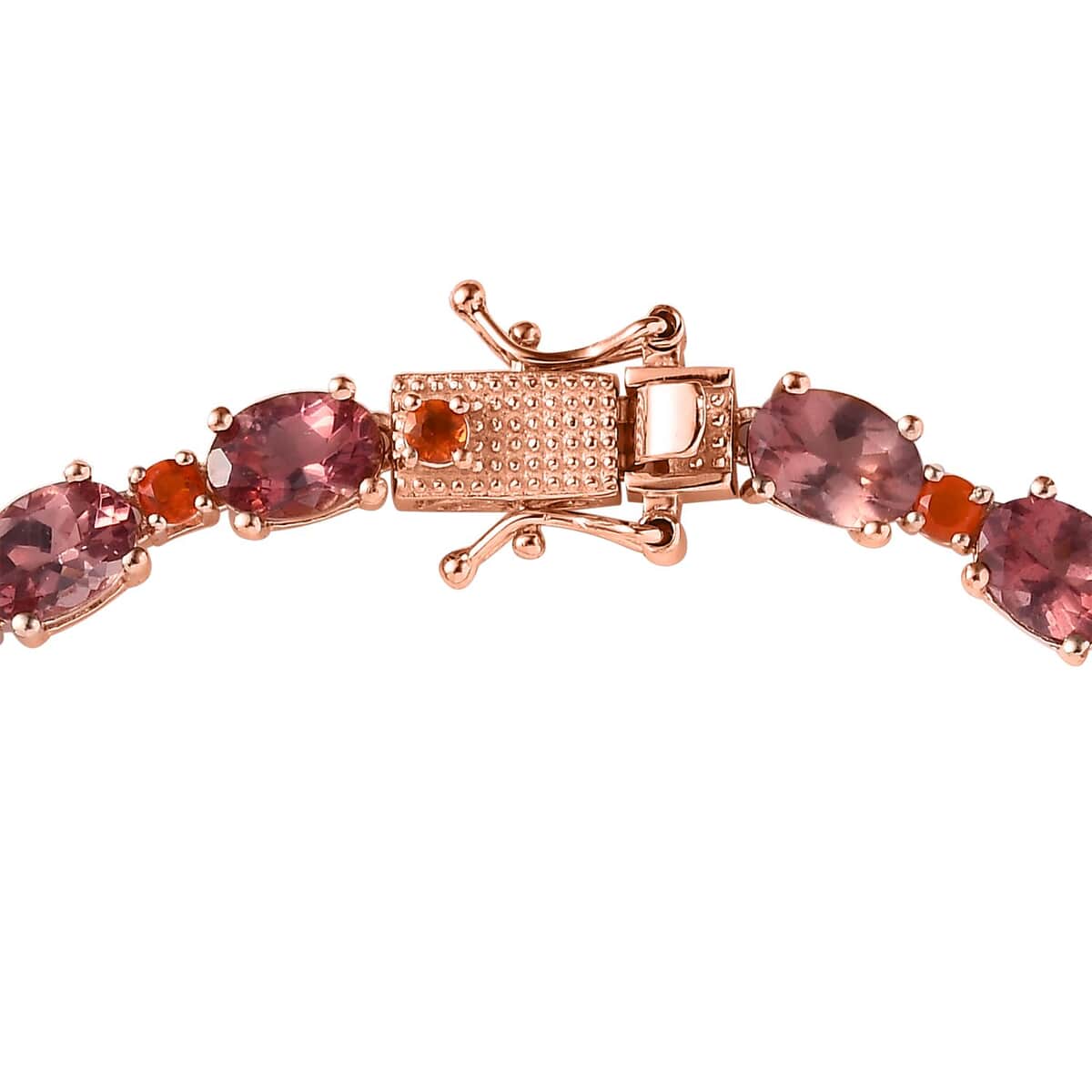 Premium Blush Apatite and Jalisco Fire Opal Bracelet in Vermeil Rose Gold Over Sterling Silver (7.25 In) 15.15 ctw image number 3