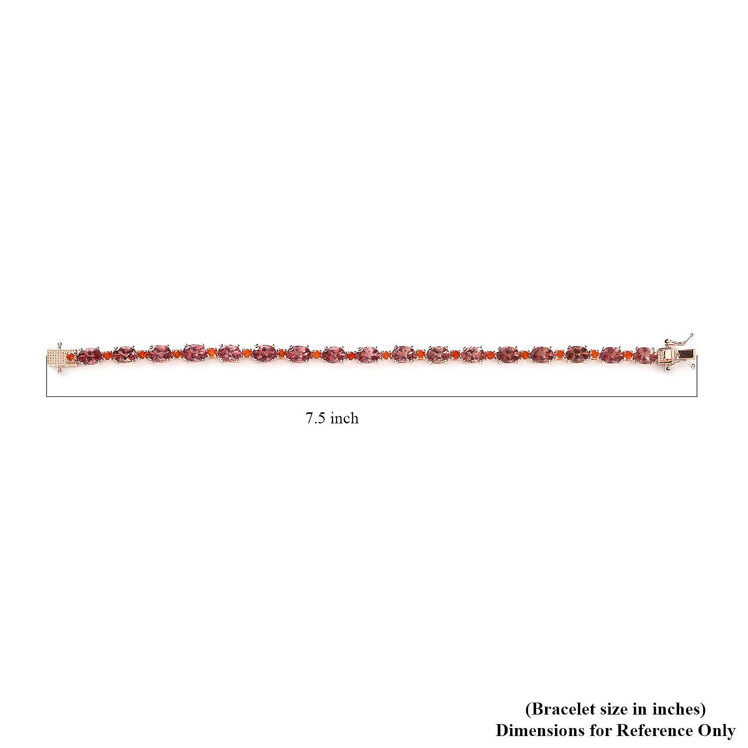 D'Joy Premium Blush Apatite and Jalisco Fire Opal Bracelet in Vermeil Rose Gold Over Sterling Silver (7.25 In) 15.15 ctw