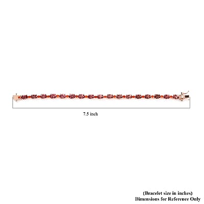 D'Joy Premium Blush Apatite and Jalisco Fire Opal Bracelet in Vermeil Rose Gold Over Sterling Silver (7.25 In) 15.15 ctw