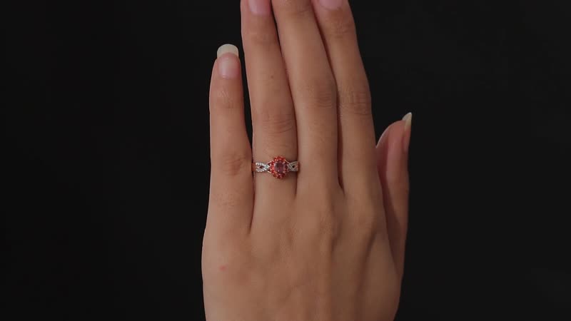Blush Apatite and Multi Gemstone Halo Ring in Vermeil Rose Gold Over Sterling Silver (Size 10.0) 0.80 ctw