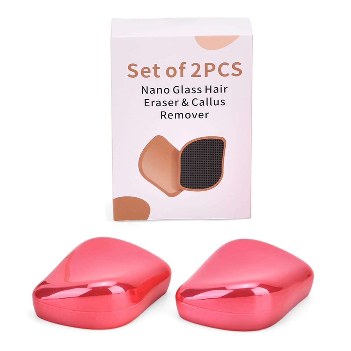 Beautech 2pcs Set Crystal Hair Eraser & Dead Skin Remover - Pink image number 0