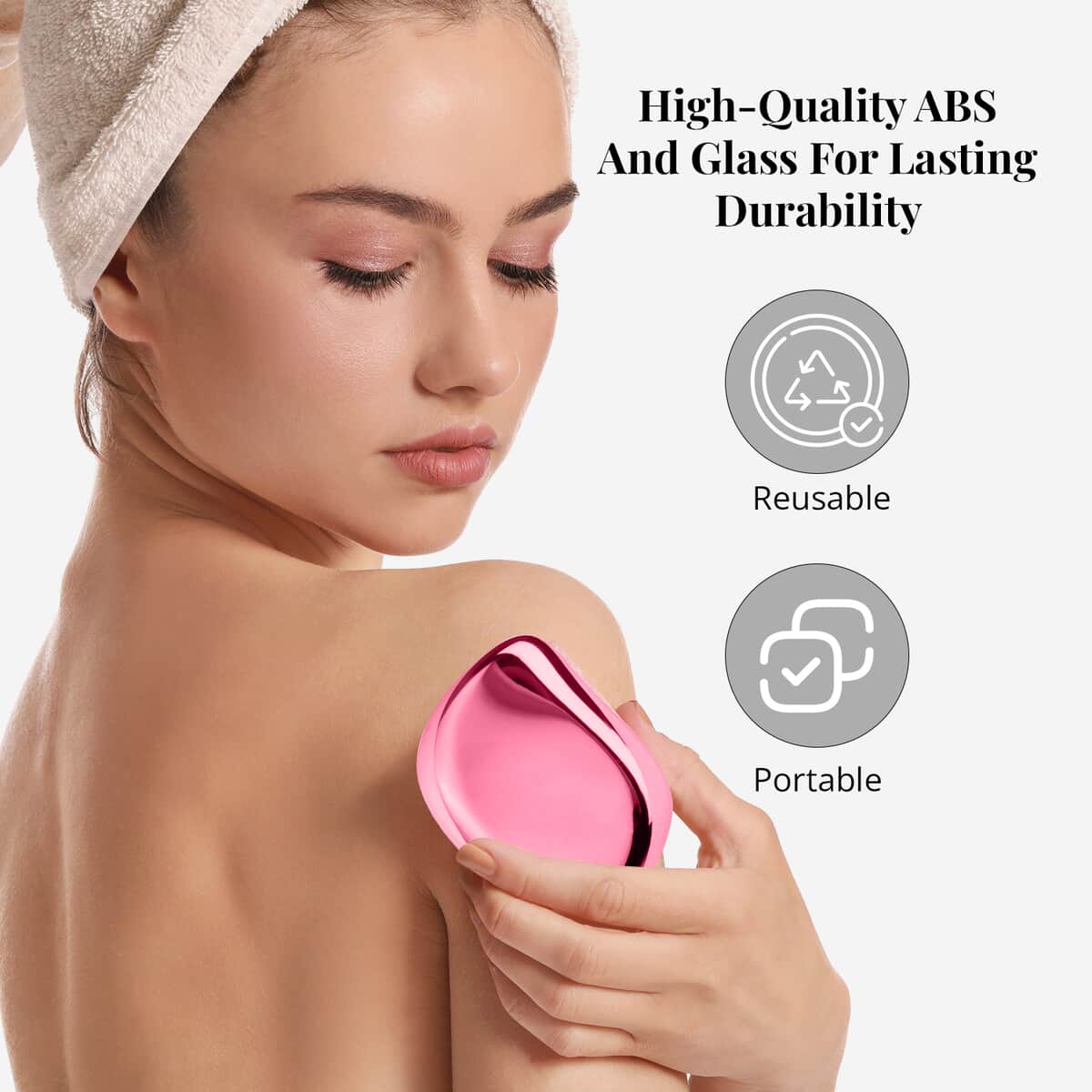 Beautech 2pcs Set Crystal Hair Eraser & Dead Skin Remover - Pink image number 1