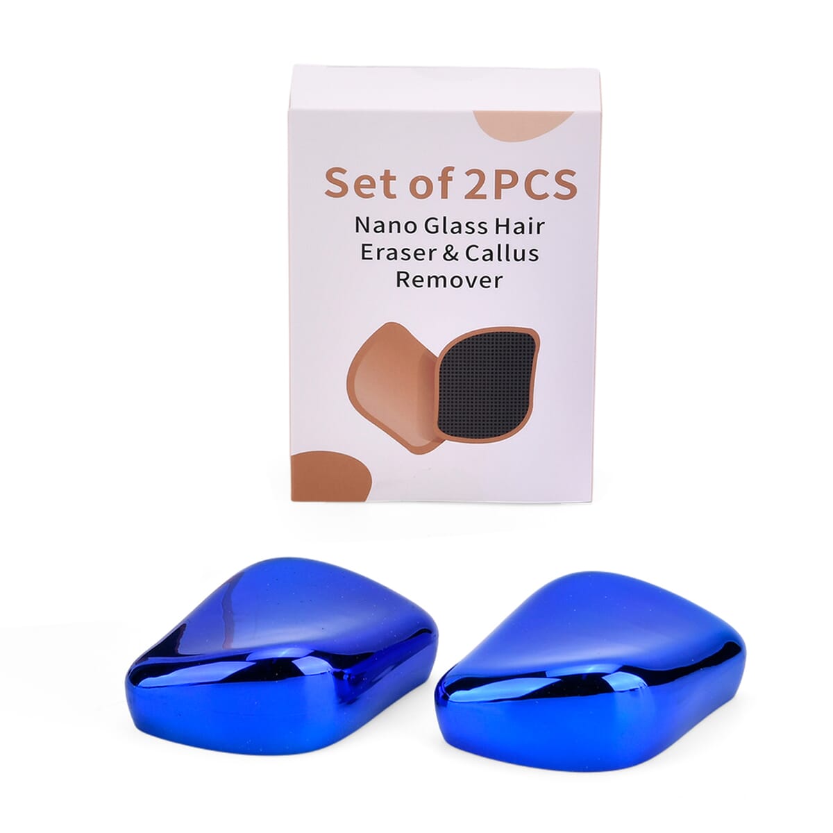 Beautech 2pcs Set Crystal Hair Eraser & Dead Skin Remover, Painless Hair Remover  - Blue image number 0