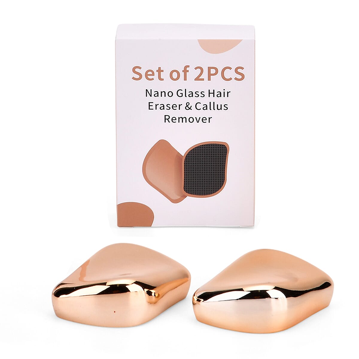 Beautech 2pcs Set Crystal Hair Eraser & Dead Skin Remover, Painless Hair Remover  - Gold image number 0